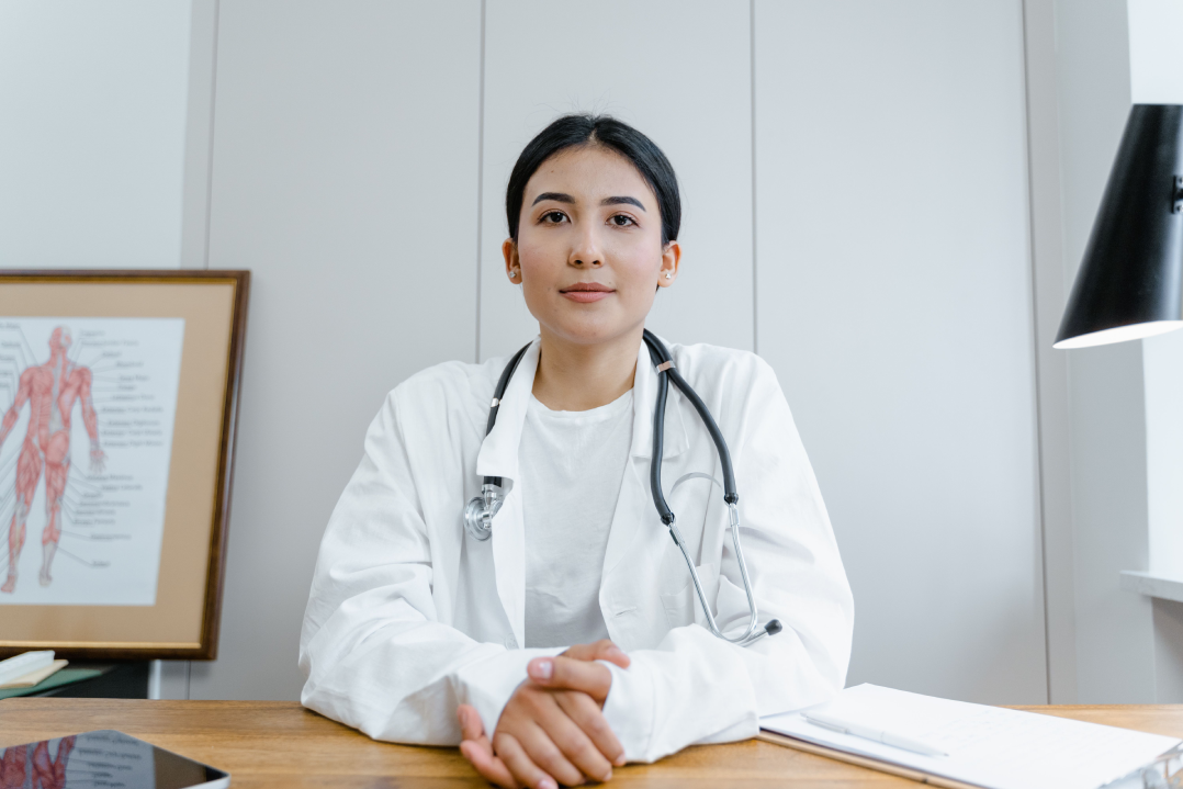 Doctor participating in an online healthcare professional insight session